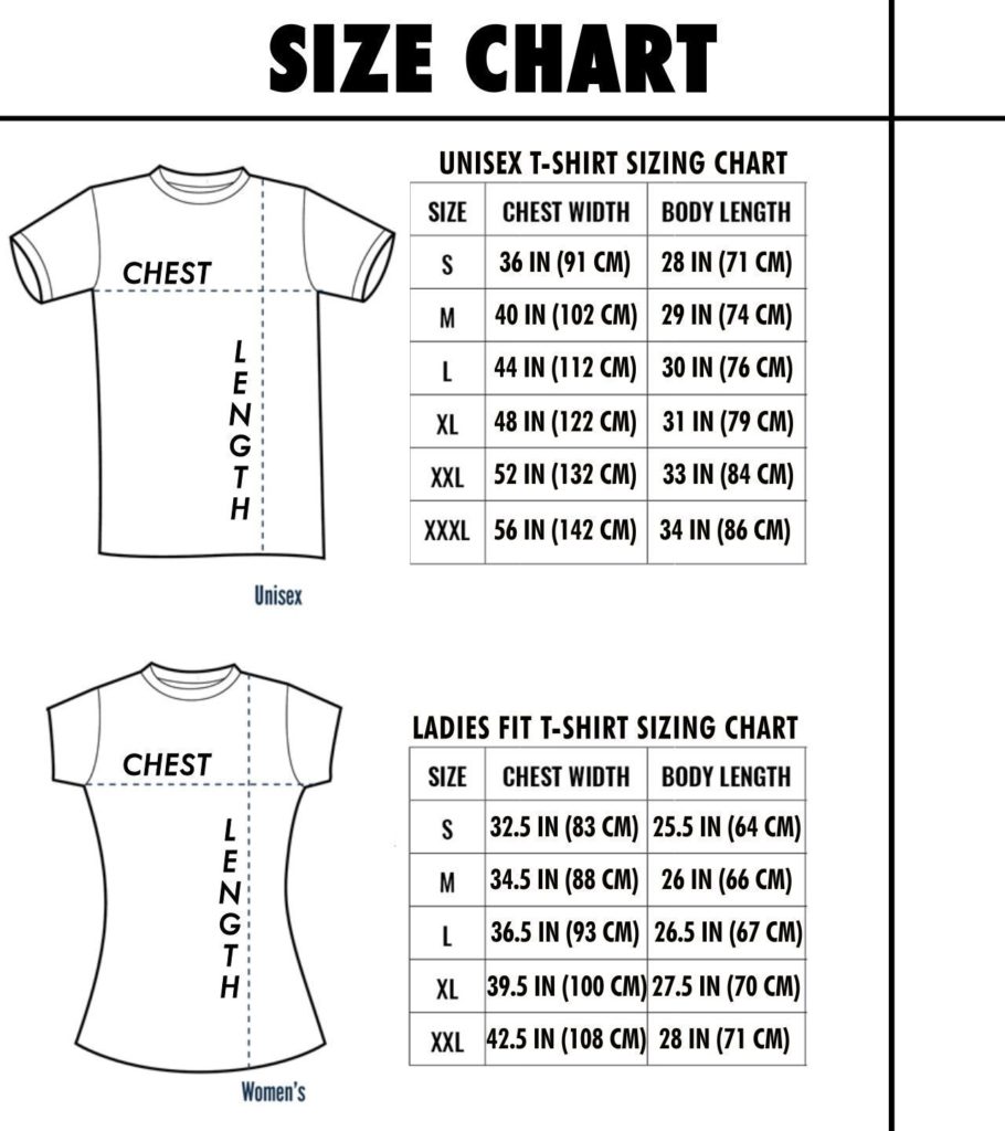 Size Guide - ODM Clothing